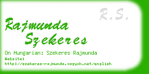 rajmunda szekeres business card